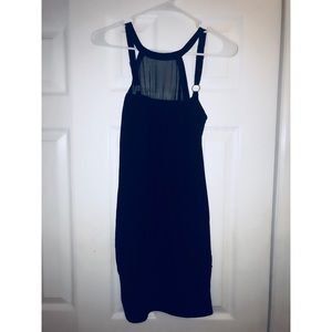MARCIANO Black with mesh neckline shirt dress